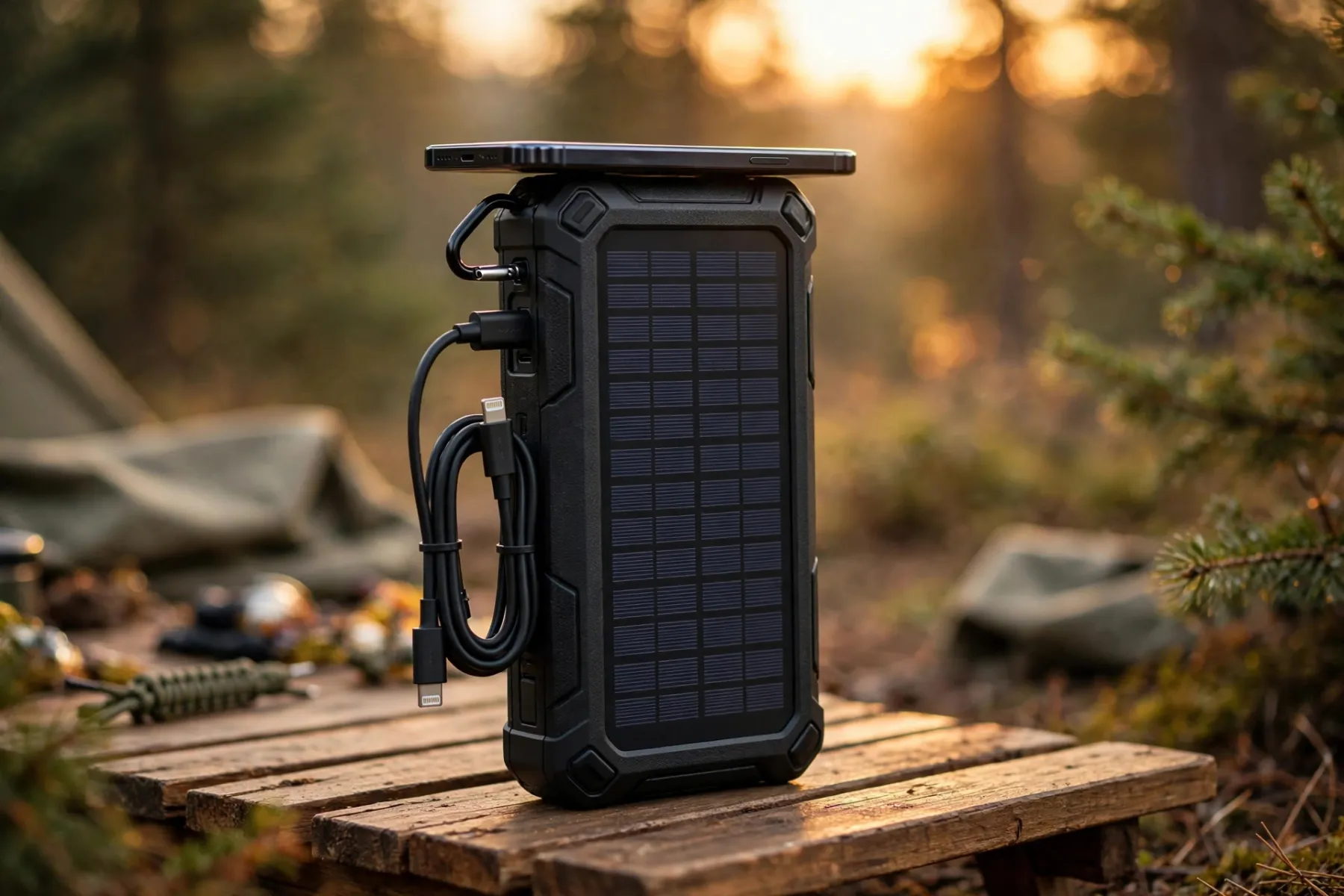 Banque d'alimentation solaire 20 000 mAh avec recharge sans fil à 39,88 $ sur Amazon.ca (code promo 4TIUF08B)