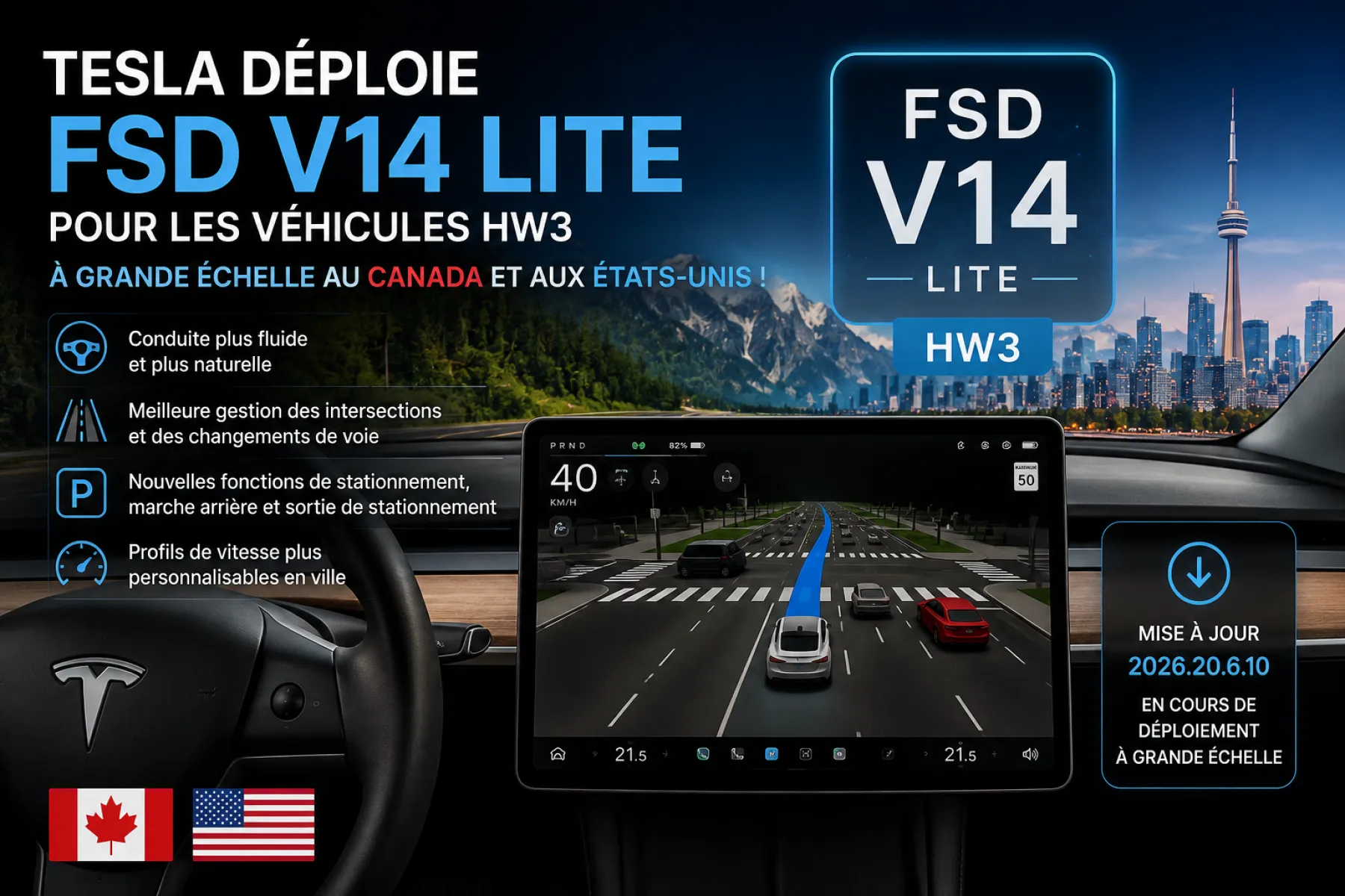 Tesla begins wide rollout of FSD V14 lite for HW3 vehicles across North America